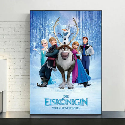 Disney Frozen Anna & Elsa Canvas Art - Style 2 / 40X60cm Unframed - Posters