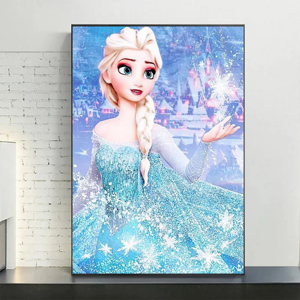 Disney Frozen Anna & Elsa Canvas Art - Style 6 / 40X60cm Unframed - Posters