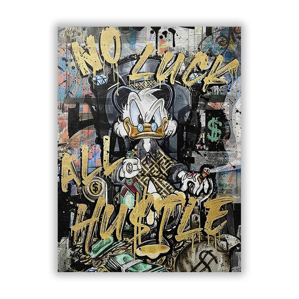 Disney Marvel Donald Duck Canvas Wall Art - Style 4 / 30X45cm Unframed - Posters