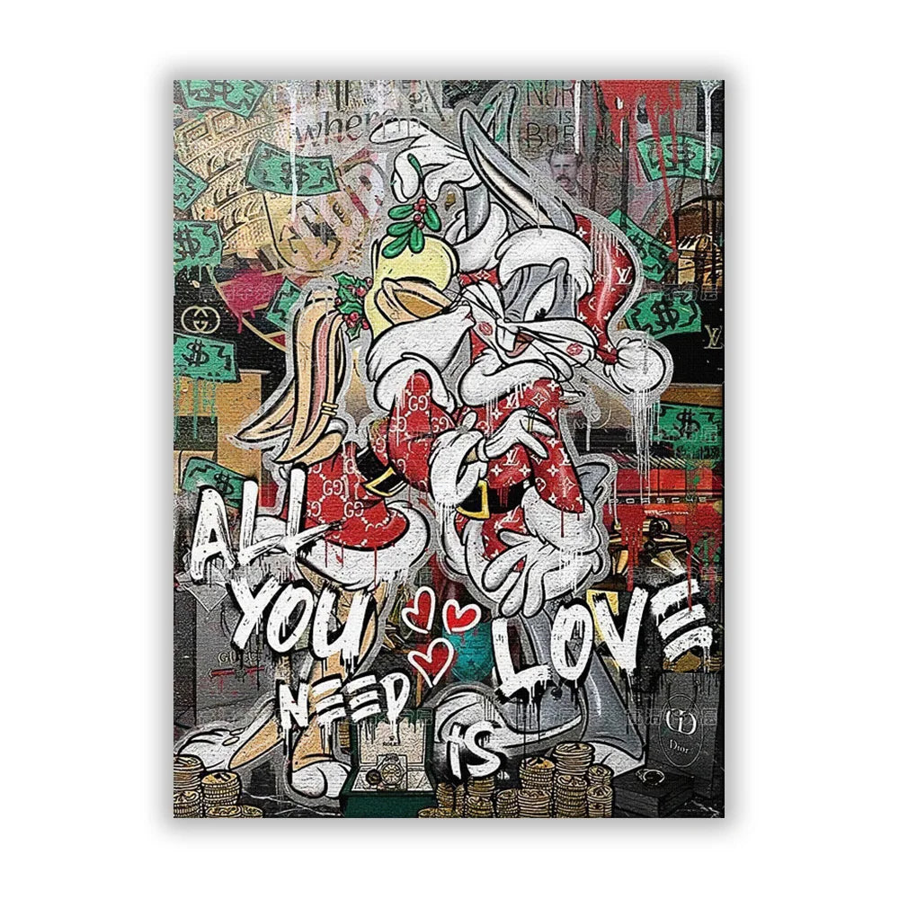 Disney Marvel Donald Duck Canvas Wall Art - Style 5 / 50X75cm Unframed - Posters