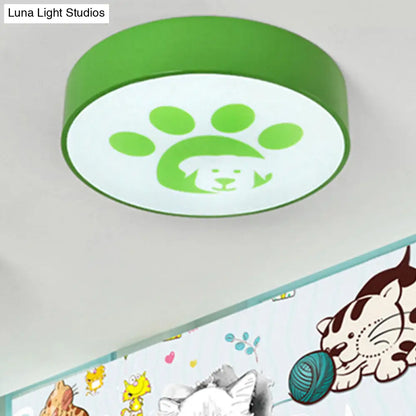 DecorBites™ DecorBites™ Dog Paw Acrylic Ceiling Lamp: Round Shade Ceiling Mount Light for Bathrooms