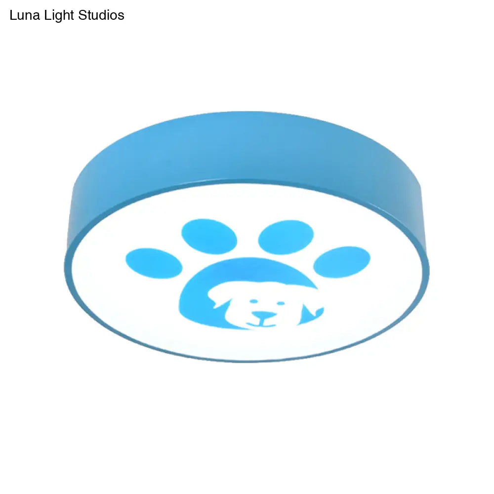 DecorBites™ DecorBites™ Dog Paw Acrylic Ceiling Lamp: Round Shade Ceiling Mount Light for Bathrooms