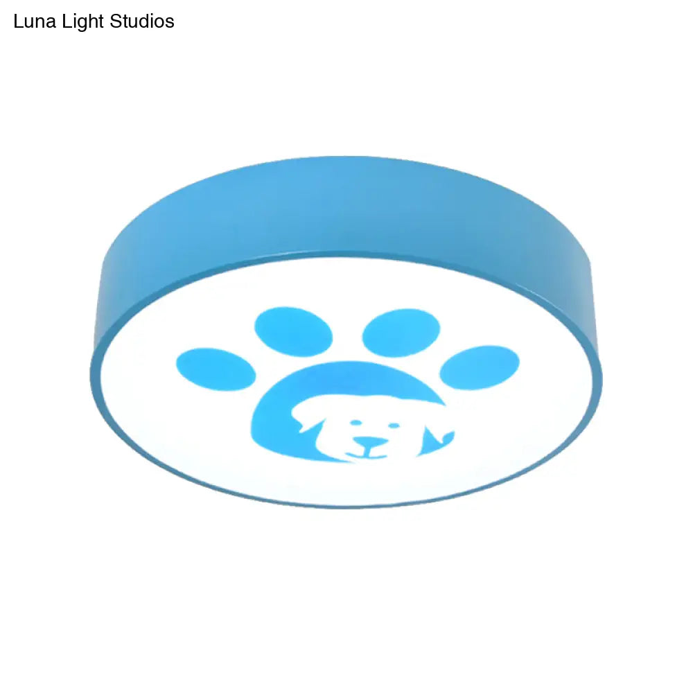 DecorBites™ DecorBites™ Dog Paw Acrylic Ceiling Lamp: Round Shade Ceiling Mount Light for Bathrooms