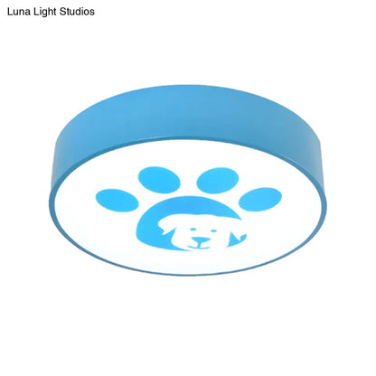 DecorBites™ DecorBites™ Dog Paw Acrylic Ceiling Lamp: Round Shade Ceiling Mount Light for Bathrooms