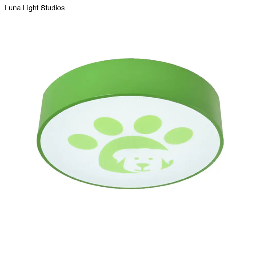 DecorBites™ DecorBites™ Dog Paw Acrylic Ceiling Lamp: Round Shade Ceiling Mount Light for Bathrooms