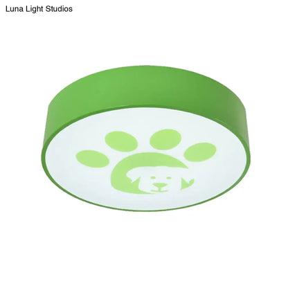 DecorBites™ DecorBites™ Dog Paw Acrylic Ceiling Lamp: Round Shade Ceiling Mount Light for Bathrooms