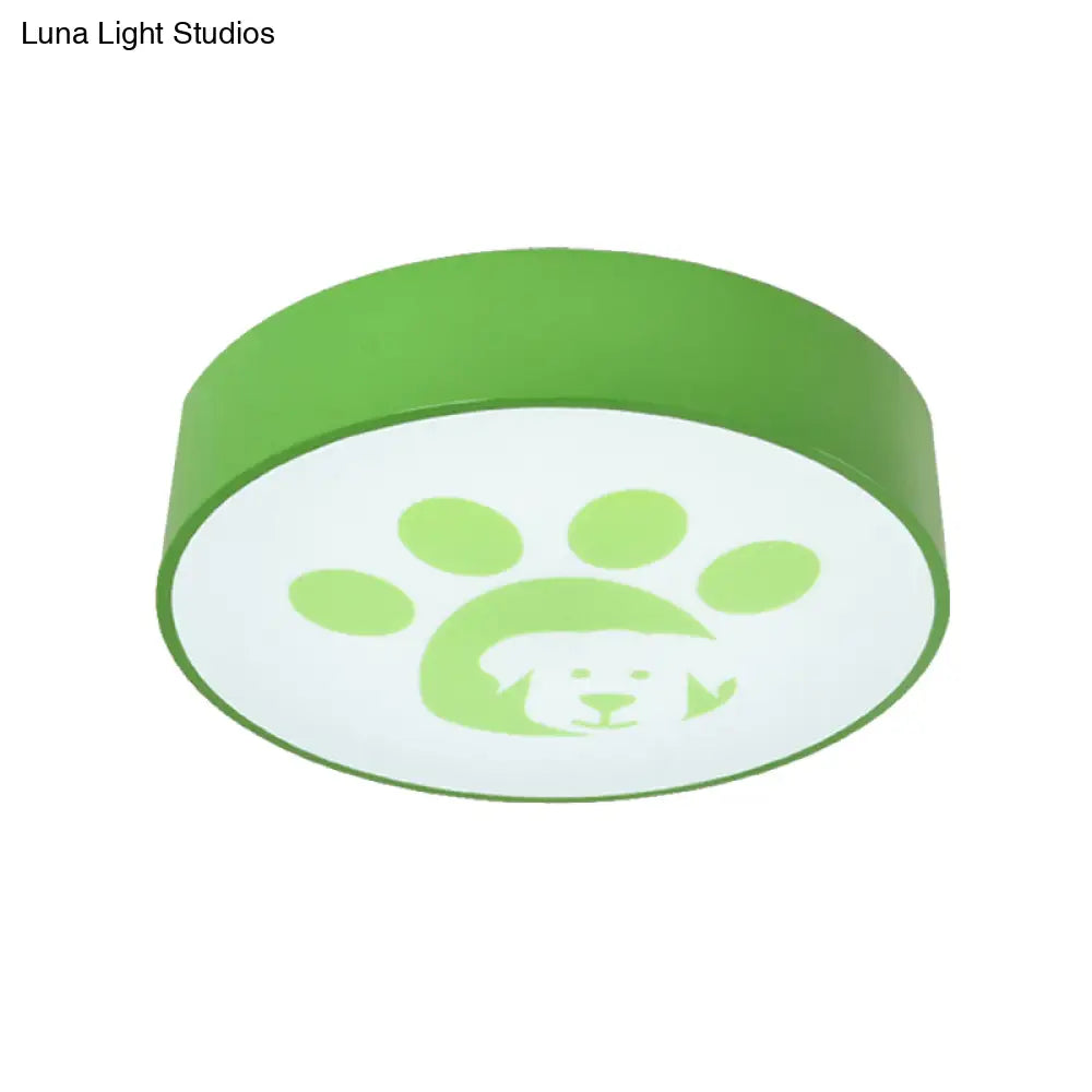 DecorBites™ DecorBites™ Dog Paw Acrylic Ceiling Lamp: Round Shade Ceiling Mount Light for Bathrooms