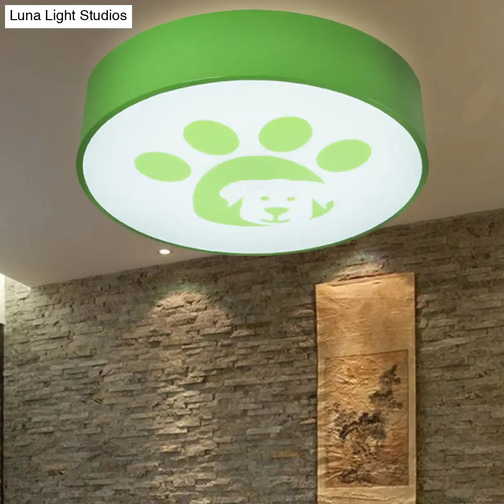 DecorBites™ DecorBites™ Dog Paw Acrylic Ceiling Lamp: Round Shade Ceiling Mount Light for Bathrooms