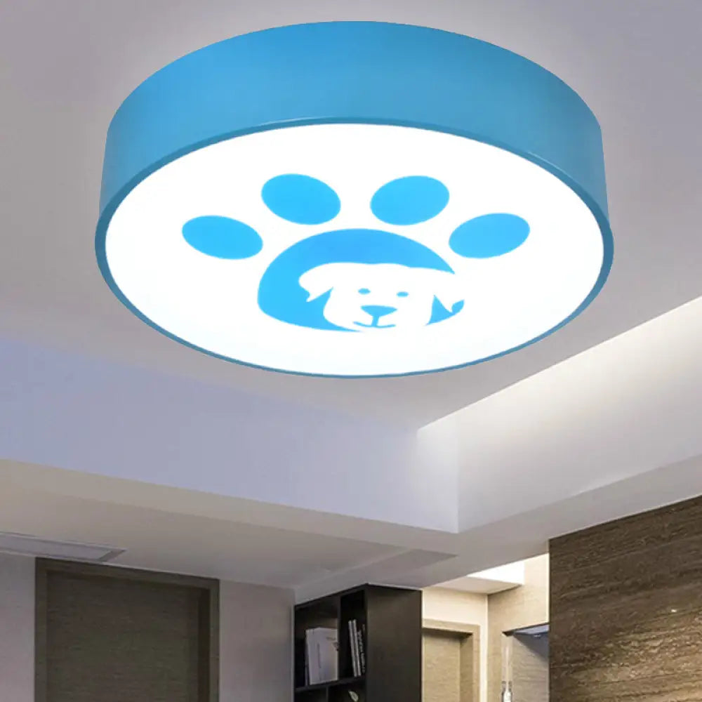 DecorBites™ DecorBites™ Dog Paw Acrylic Ceiling Lamp: Round Shade Ceiling Mount Light for Bathrooms