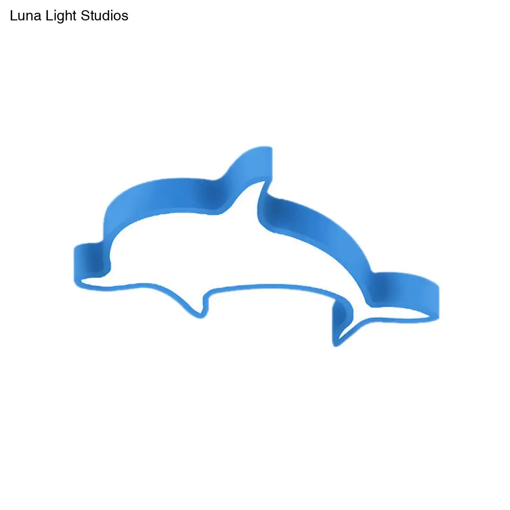 DecorBites™ DecorBites™ Dolphin Acrylic Ceiling Lamp: Modern, Lovely, Flush Mount Light for Kindergarten