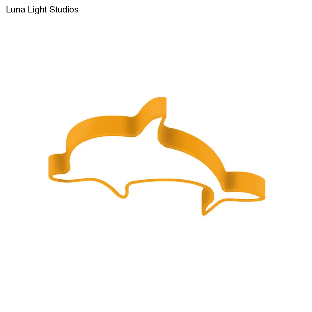 DecorBites™ DecorBites™ Dolphin Acrylic Ceiling Lamp: Modern, Lovely, Flush Mount Light for Kindergarten