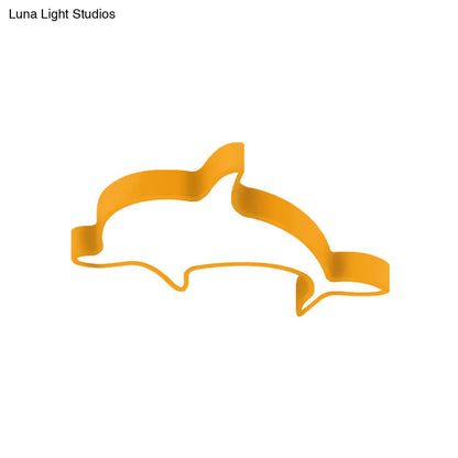 DecorBites™ DecorBites™ Dolphin Acrylic Ceiling Lamp: Modern, Lovely, Flush Mount Light for Kindergarten