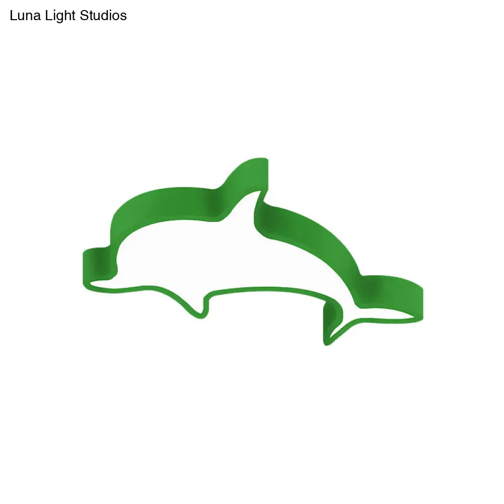DecorBites™ DecorBites™ Dolphin Acrylic Ceiling Lamp: Modern, Lovely, Flush Mount Light for Kindergarten