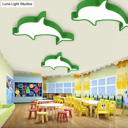 DecorBites™ DecorBites™ Dolphin Acrylic Ceiling Lamp: Modern, Lovely, Flush Mount Light for Kindergarten