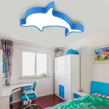 DecorBites™ DecorBites™ Dolphin Acrylic Ceiling Lamp: Modern, Lovely, Flush Mount Light for Kindergarten