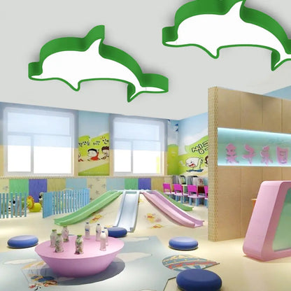DecorBites™ DecorBites™ Dolphin Acrylic Ceiling Lamp: Modern, Lovely, Flush Mount Light for Kindergarten