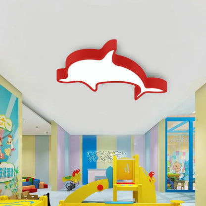 DecorBites™ DecorBites™ Dolphin Acrylic Ceiling Lamp: Modern, Lovely, Flush Mount Light for Kindergarten