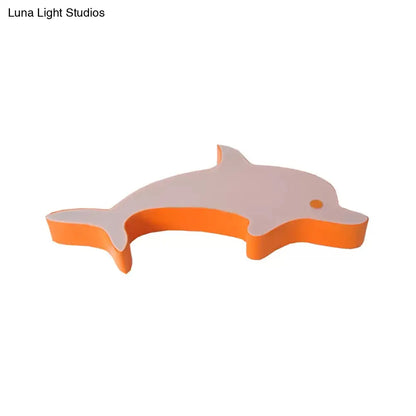 DecorBites™ DecorBites™ Dolphin LED Flush Mount Light - Perfect for Child's Bedroom Ceiling