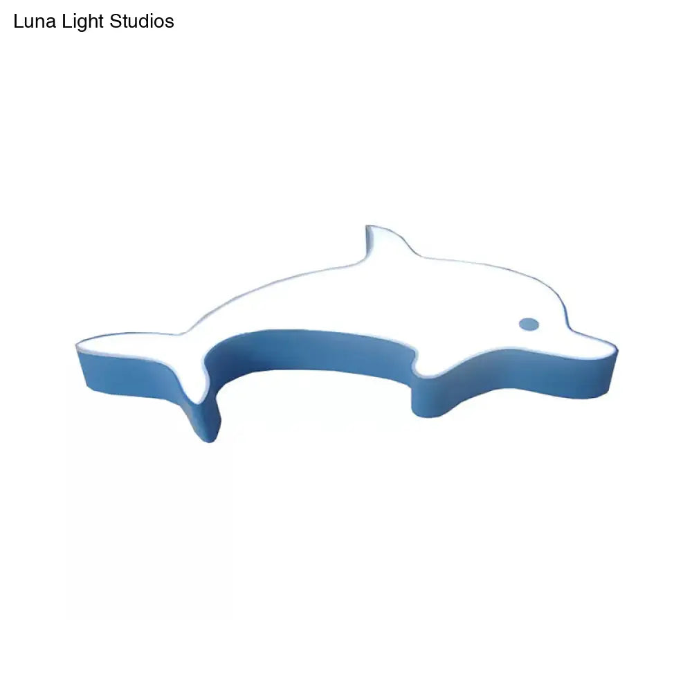 DecorBites™ DecorBites™ Dolphin LED Flush Mount Light - Perfect for Child's Bedroom Ceiling