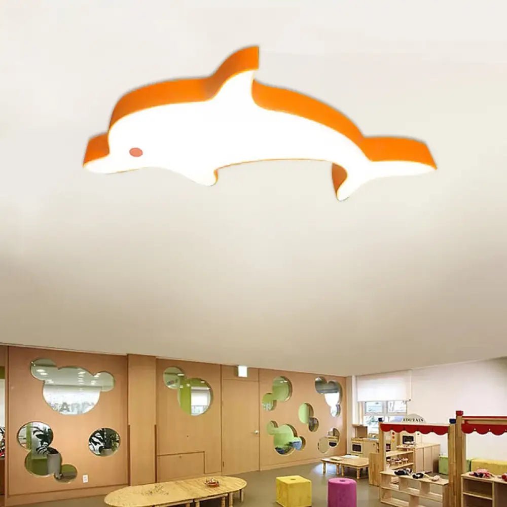 DecorBites™ DecorBites™ Dolphin LED Flush Mount Light - Perfect for Child's Bedroom Ceiling
