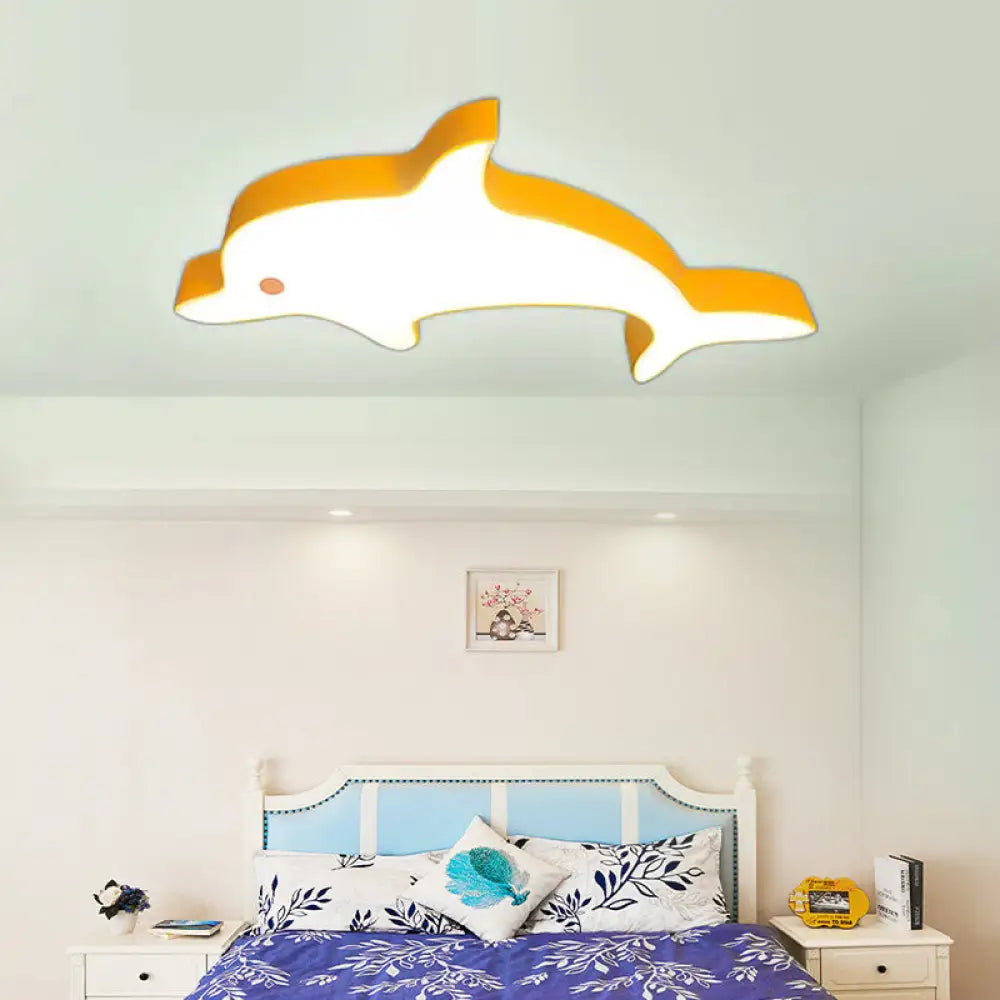 DecorBites™ DecorBites™ Dolphin LED Flush Mount Light - Perfect for Child's Bedroom Ceiling