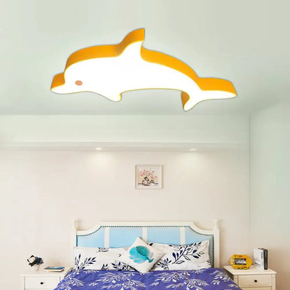 DecorBites™ DecorBites™ Dolphin LED Flush Mount Light - Perfect for Child's Bedroom Ceiling