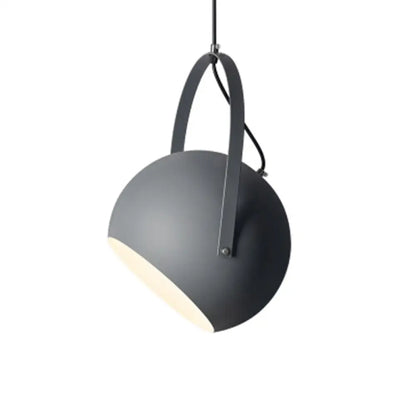 Dome Pendant Restaurant Spotlight with Arched Handle - Metal Hanging Light Fixture