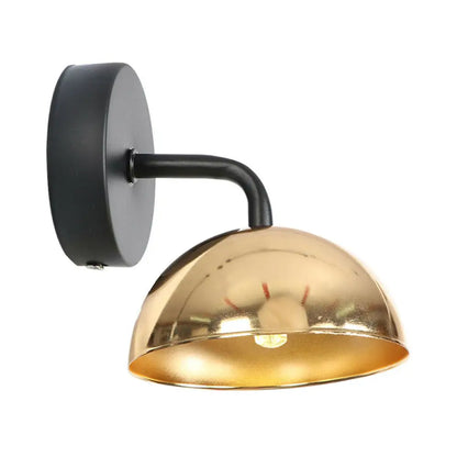 DecorBites™ Dome Shade Wall Light with Arm - Loft Brass/Copper/Black Iron for Dining Room