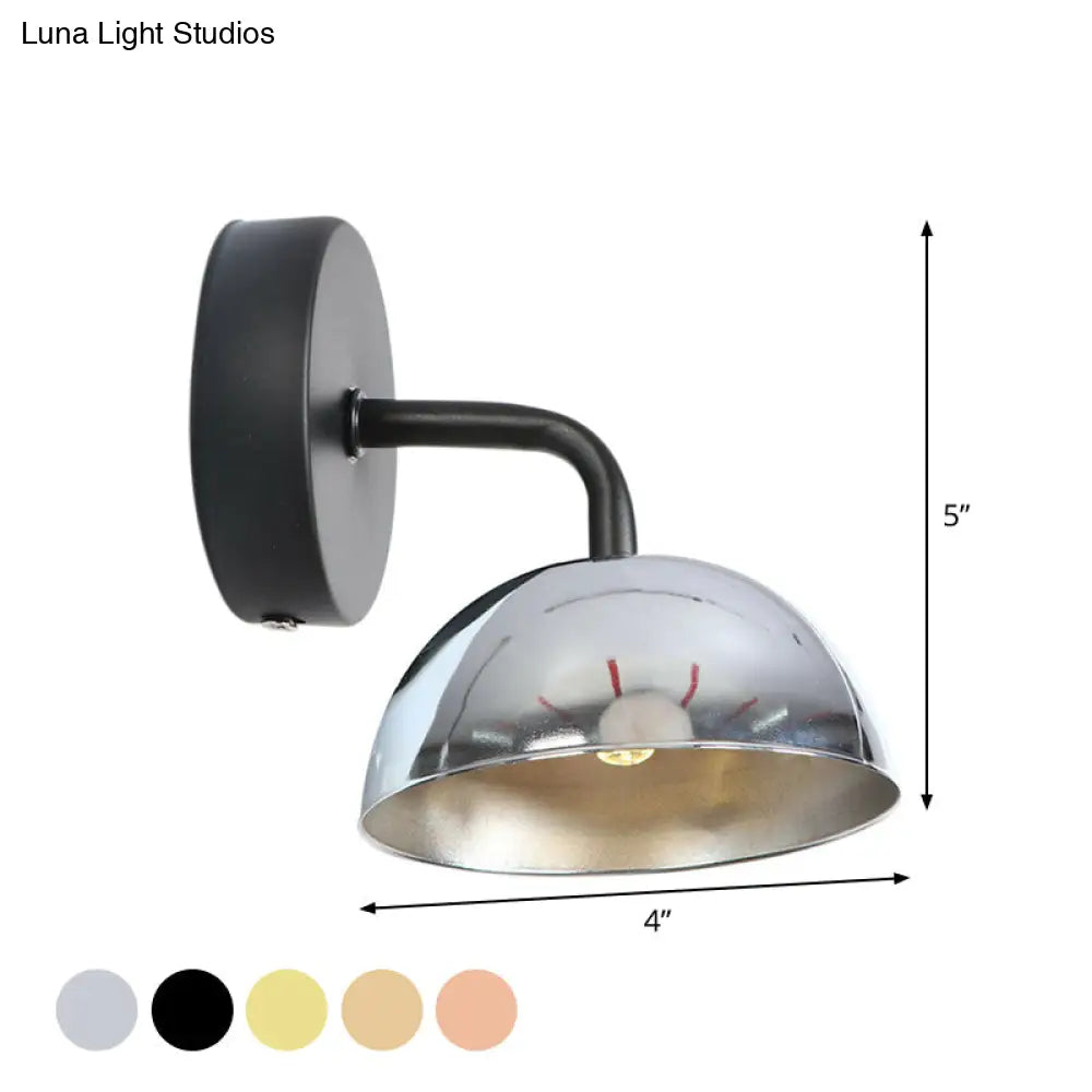 DecorBites™ Dome Shade Wall Light with Arm - Loft Brass/Copper/Black Iron for Dining Room
