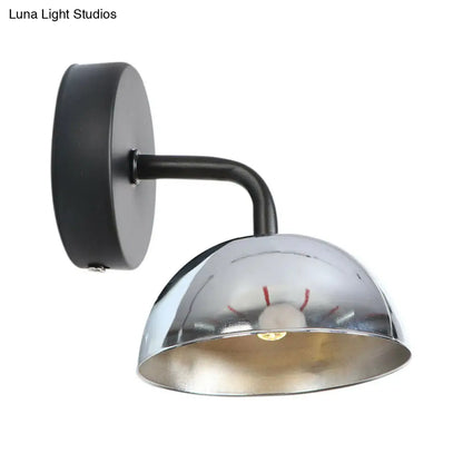 DecorBites™ Dome Shade Wall Light with Arm - Loft Brass/Copper/Black Iron for Dining Room