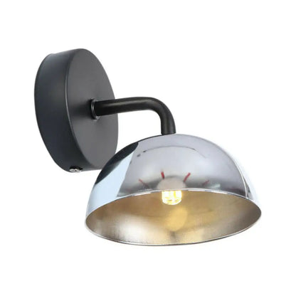 DecorBites™ Dome Shade Wall Light with Arm - Loft Brass/Copper/Black Iron for Dining Room