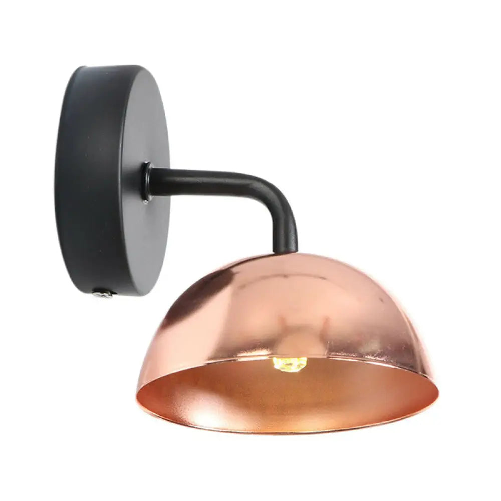 DecorBites™ Dome Shade Wall Light with Arm - Loft Brass/Copper/Black Iron for Dining Room