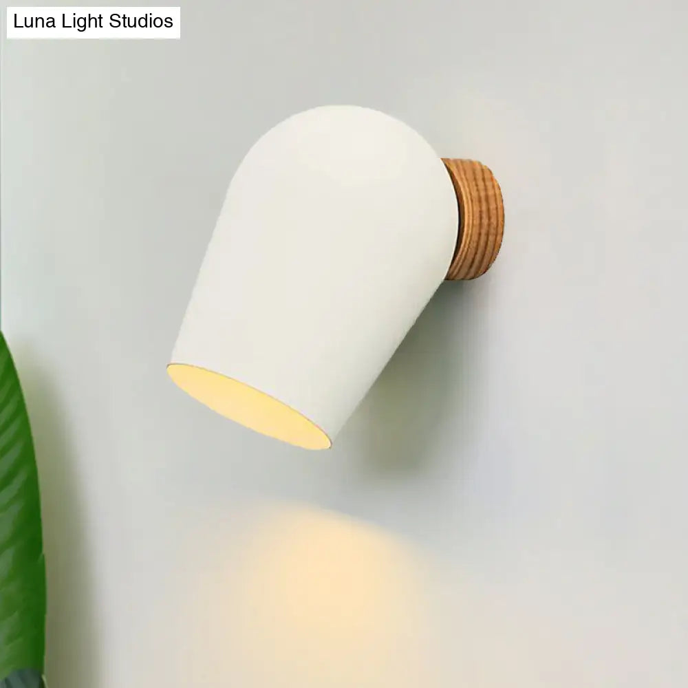 DecorBites™ DecorBites™ Dome Wall Mounted Light - White Metal Shade - 1 Light Nordic Wall Lighting for Bedside