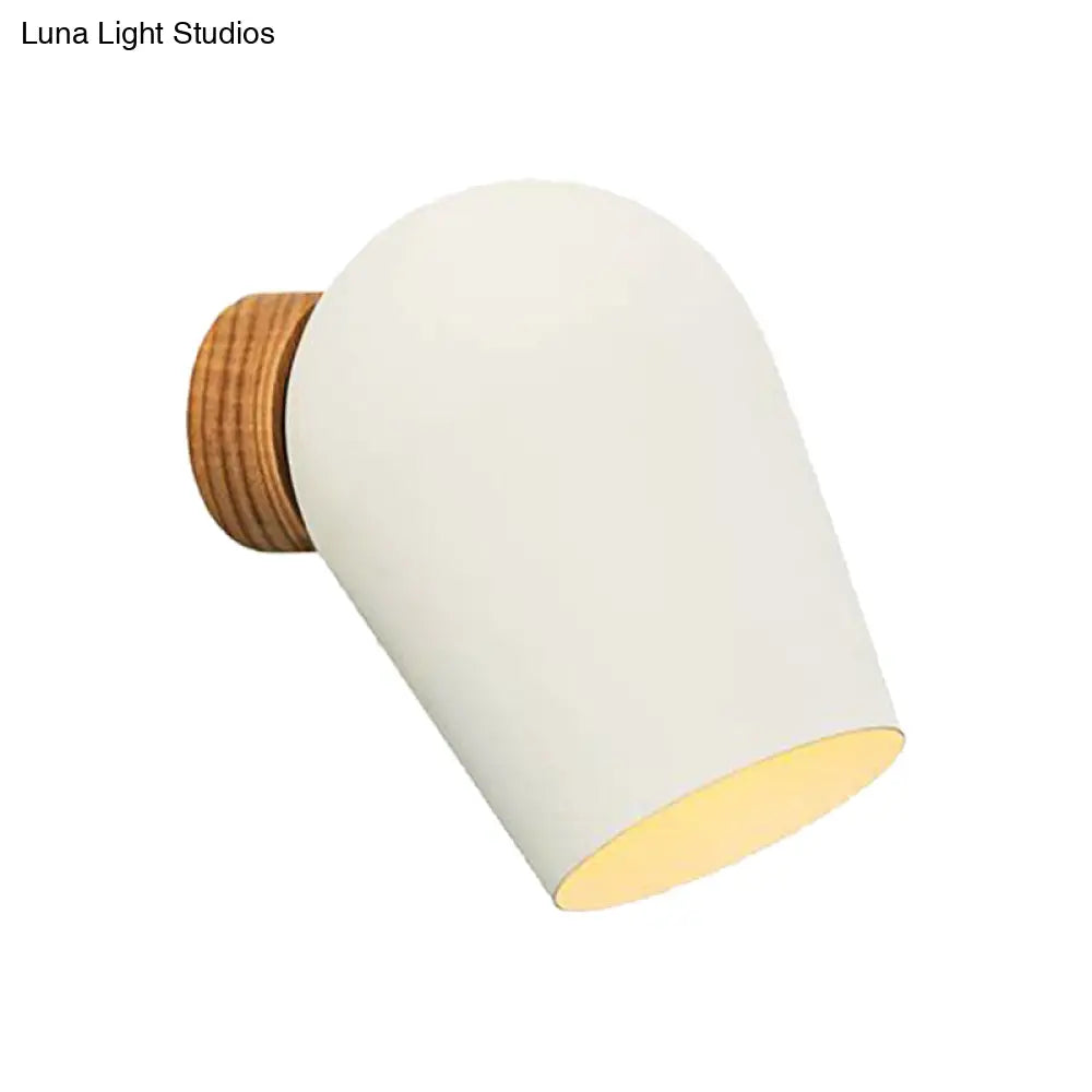 DecorBites™ DecorBites™ Dome Wall Mounted Light - White Metal Shade - 1 Light Nordic Wall Lighting for Bedside