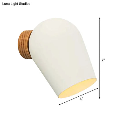 DecorBites™ DecorBites™ Dome Wall Mounted Light - White Metal Shade - 1 Light Nordic Wall Lighting for Bedside