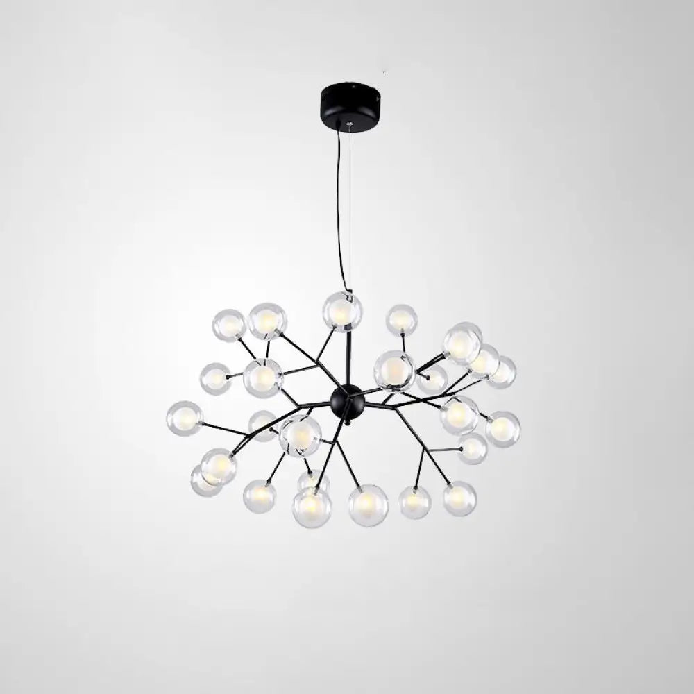 Double Glass Minimalist Molecule Chandelier - Stylish Living Room Lighting Fixture
