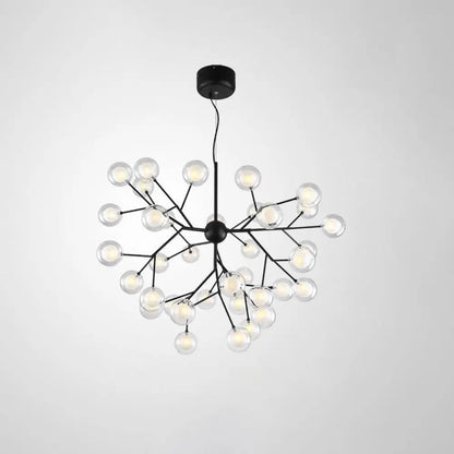 Double Glass Minimalist Molecule Chandelier - Stylish Living Room Lighting Fixture