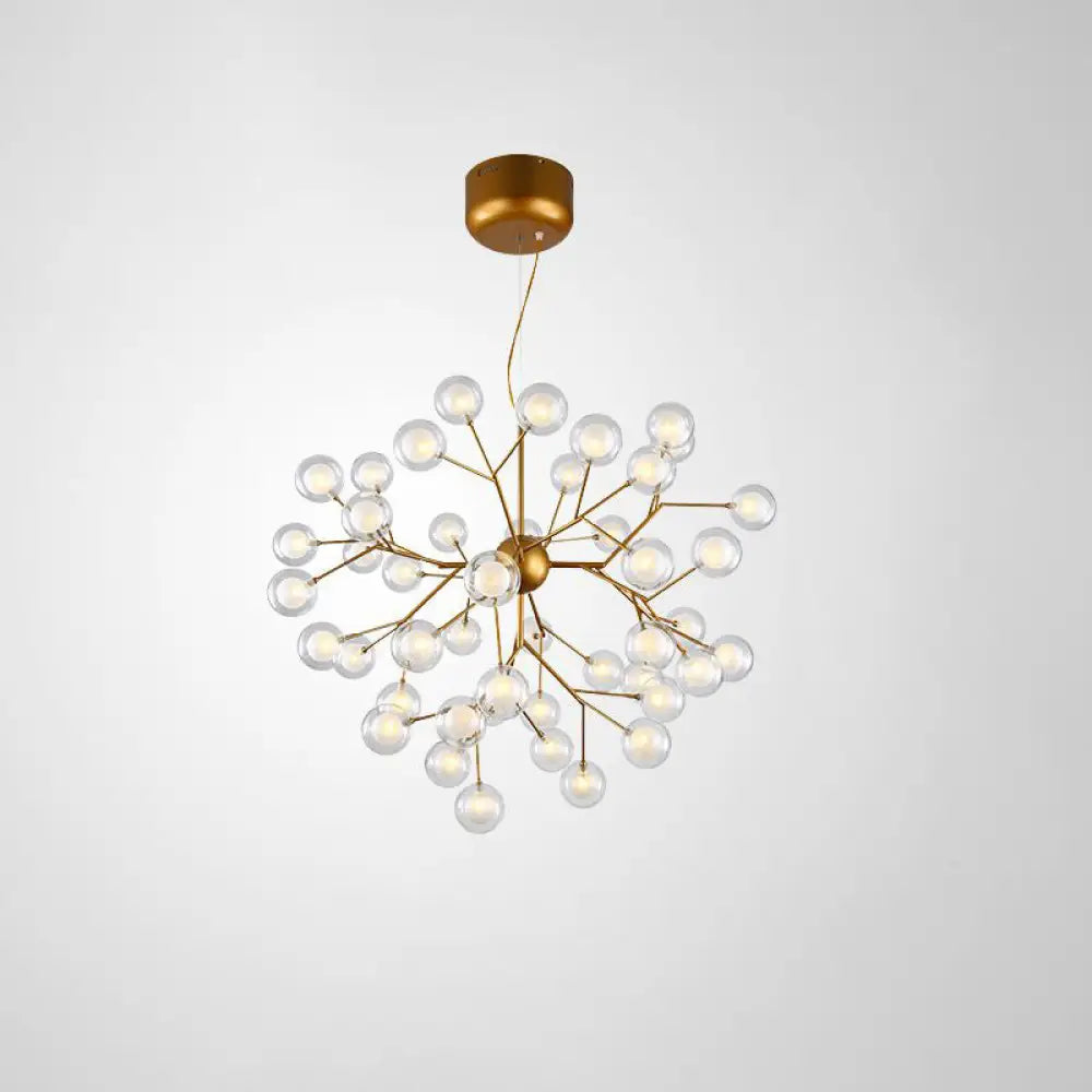Double Glass Minimalist Molecule Chandelier - Stylish Living Room Lighting Fixture