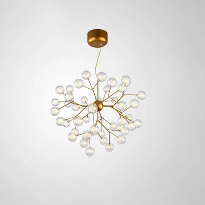 Double Glass Minimalist Molecule Chandelier - Stylish Living Room Lighting Fixture