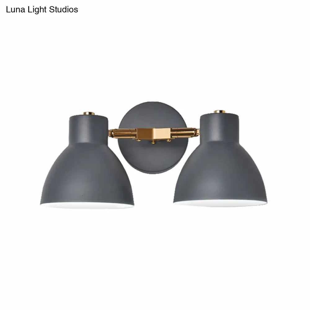 DecorBites™ Double Shade Gray/Green Nordic Wall Sconce with Metallic Finish - Perfect Living Room Lighting