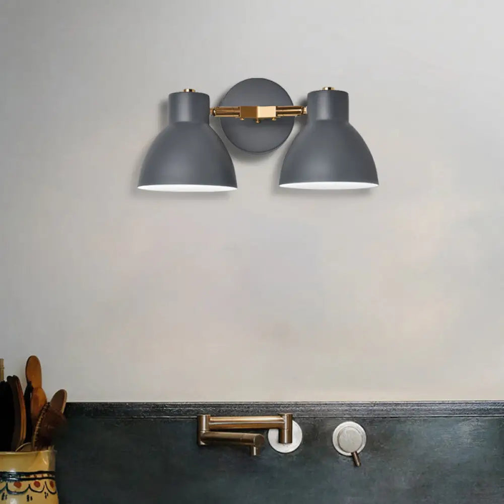 DecorBites™ Double Shade Gray/Green Nordic Wall Sconce with Metallic Finish - Perfect Living Room Lighting