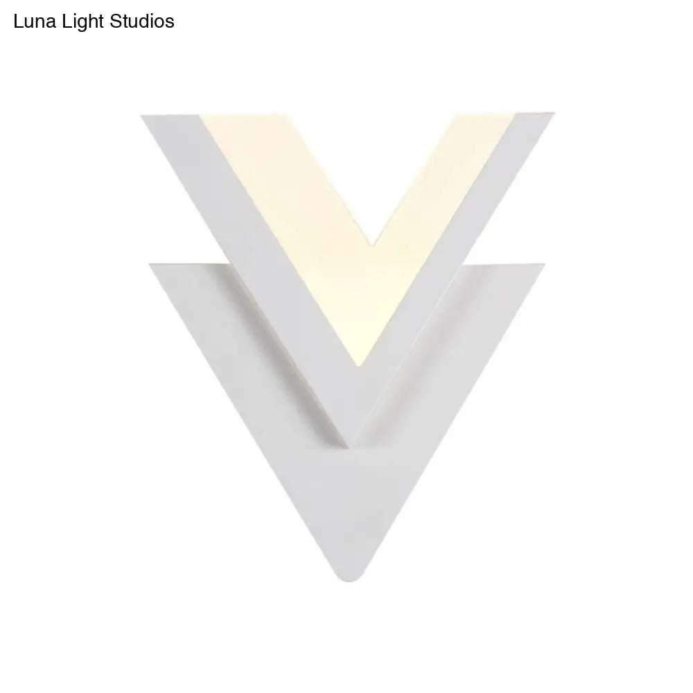 DecorBites™ Double-V Acrylic LED Wall Sconce Light Fixture in Warm/White for Simplicity in the Bedroom