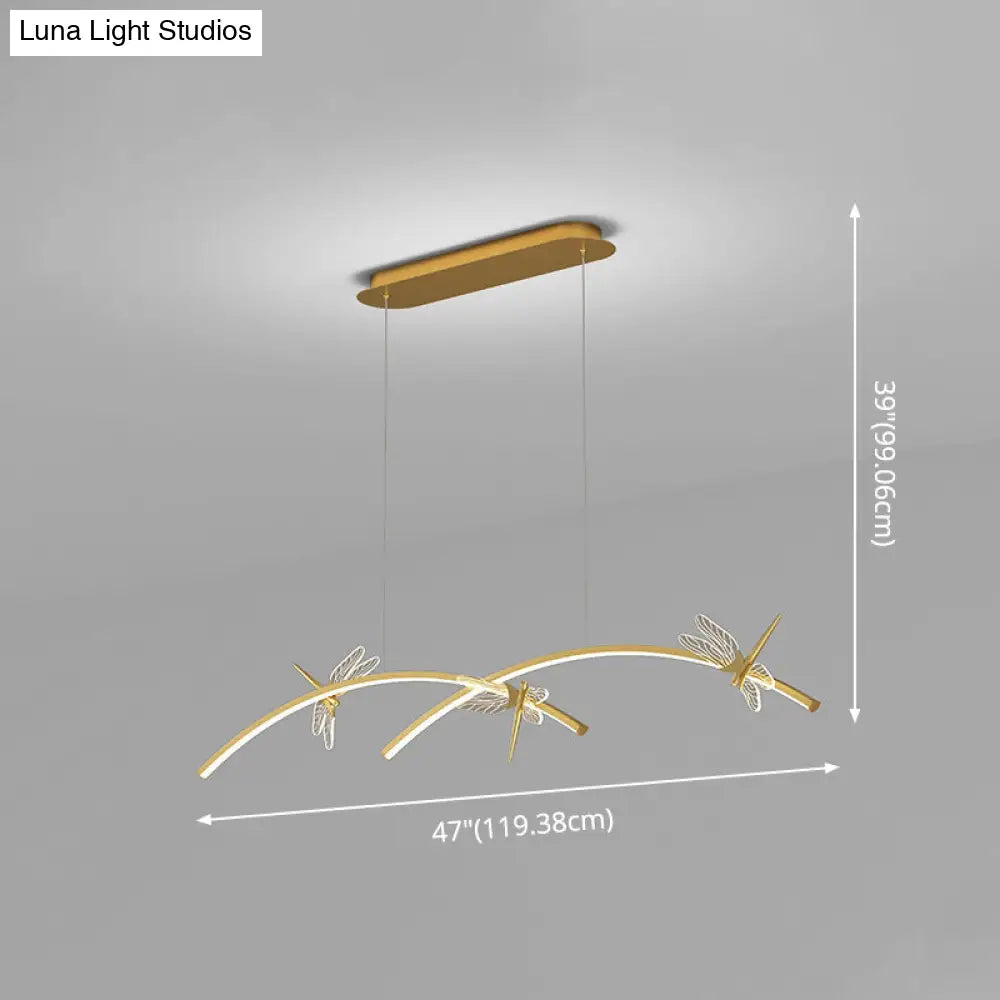 DecorBites™ Dragonfly Minimalist LED Pendant Light for Restaurant Ceilings