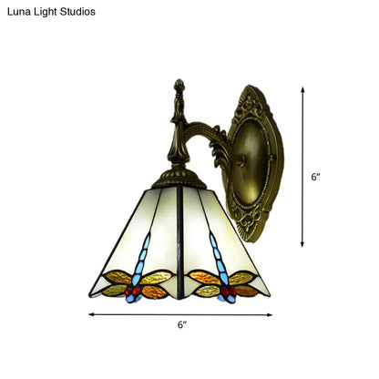 DecorBites™ DecorBites™ Dragonfly Stained Glass Wall Sconce - Decorative Mount Lamp