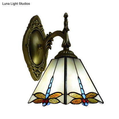 DecorBites™ DecorBites™ Dragonfly Stained Glass Wall Sconce - Decorative Mount Lamp