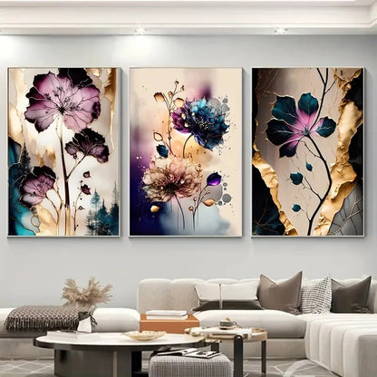 Dreamy Flowers Canvas Posters Set