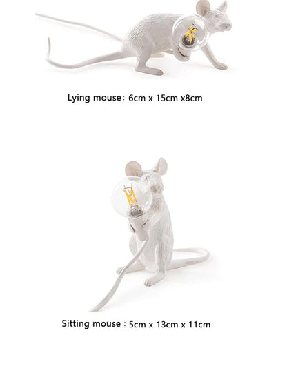 Dropshipping Nordic Mouse LED Table Lamp Modern Style Home Room Bedside Table Lights Indoor Home Decoration Lighting