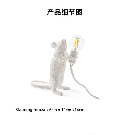 Dropshipping Nordic Mouse LED Table Lamp Modern Style Home Room Bedside Table Lights Indoor Home Decoration Lighting