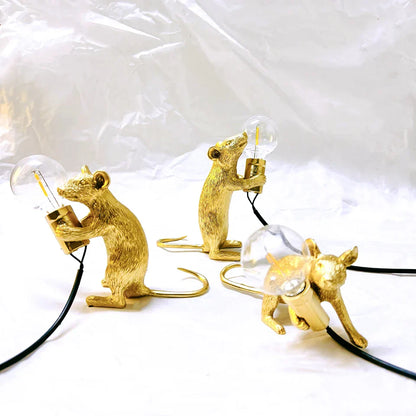 Dropshipping Nordic Mouse LED Table Lamp Modern Style Home Room Bedside Table Lights Indoor Home Decoration Lighting