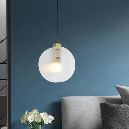 Dual Disc Hanging Light: White Textured Glass, Postmodern Pendant Lamp